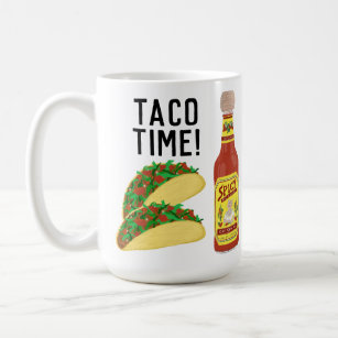 ES IST TACO TIME niedliche Tacos Hot Soce Illustra Kaffeetasse