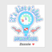 Es ist Tauchzeit irgendwo Tauchen Sticker (Blatt)