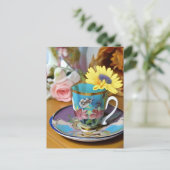 Es ist Tea Time! Einladung Postkarte (Stehend Vorderseite)