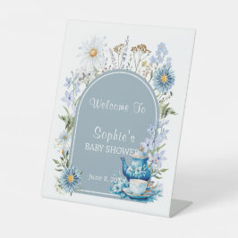 Es ist Tea Time Garden Baby Dusche Willkommen Sockelschild