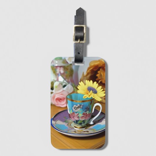 Es ist Tea Time Gepäckanhänger (Vorderseite Vertikal)
