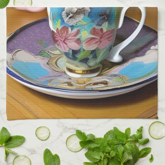 Es ist Tea Time Geschirrtuch (Gefaltet)