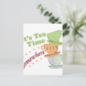 Es ist Tea Time Postkarte (Stehend Vorderseite)