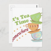 Es ist Tea Time Postkarte (Vorne/Hinten)