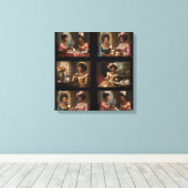 Es ist Tea Time Stretched Leinwand Print (Insitu (Holzboden))