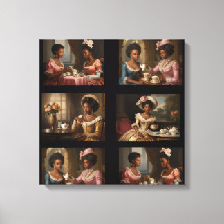 Es ist Tea Time Stretched Leinwand Print