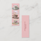 Es ist Tee-Zeit-Lesezeichen Mini Visitenkarte (Vorne/Hinten)