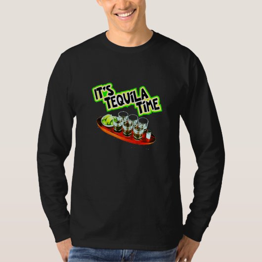Es ist Tequila-Zeit Team Tequila mit grüner Limet T-Shirt (Vorderseite)