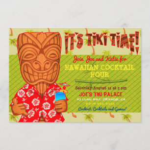 Es ist Tiki Time Luau Cookout Party Einladung