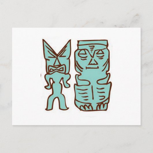 Es ist Tiki Time! Postkarte (Vorderseite)