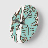 Es ist Tiki Time! Runde Wanduhr (Winkel)