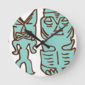 Es ist Tiki Time! Runde Wanduhr (Vorderseite)