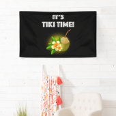 Es ist Tiki Time! Tropical Island Tiki Bar Banner (Insitu)