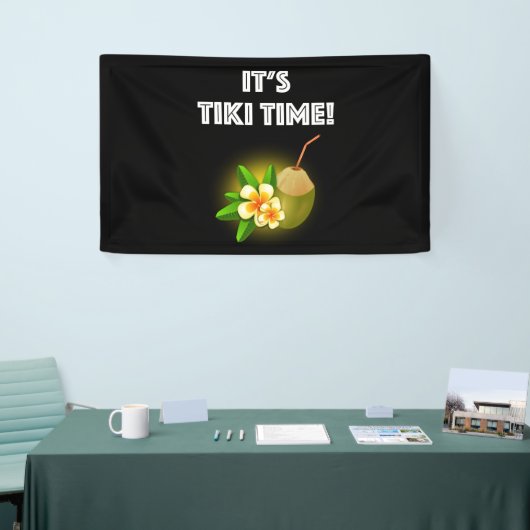 Es ist Tiki Time! Tropical Island Tiki Bar Banner (Messeveranstaltung)