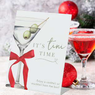 Es ist Tini Time Chic Dirty Martini Cocktailbar Sockelschild