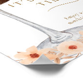 Es ist Tini Time Floral Espresso Martini Bar Sign Poster (Ecke)