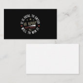 Es ist tödlich, in einen Krieg ohne den Willen zu  Visitenkarte (Vorne/Hinten)