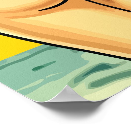 Es ist toll hier, Hübsche Frauen am Strand, lustig Poster (Ecke)