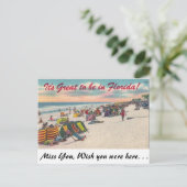 Es ist toll, in Florida zu sein! Postkarte (Stehend Vorderseite)
