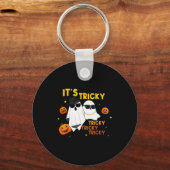 Es ist tricky tricky tricky lustiger Geist Boo Hal Schlüsselanhänger (Vorderseite)