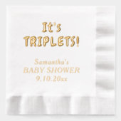 Es ist Triplets Baby Shower Mama zu sein Servietten Mit Folie (Vorderseite)