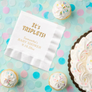 Es ist Triplets Baby Shower Mama zu sein Servietten Mit Folie