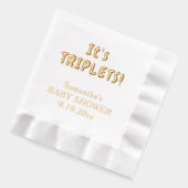 Es ist Triplets Baby Shower Mama zu sein Servietten Mit Folie (Links)