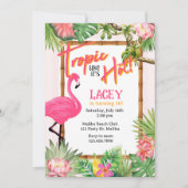 Es ist tropisch wie heiß, Sommer Pool Party, Stran Einladung (Vorderseite)