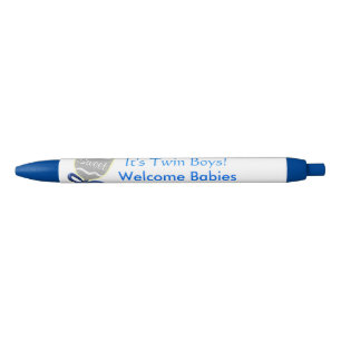 Es ist Twin Boys Baby Rattle Blue Bow Kugelschreiber