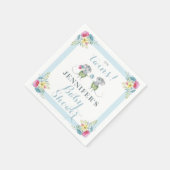 Es ist Twins Blue Floral Boy & Boy Baby Dusche Serviette (Ecke)