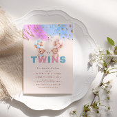 Es ist Twins Boy and Girl Twin Baby Shower Einladung