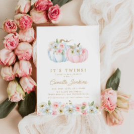 Es ist Twins Fall Girl and Boy Baby Shower Einladung