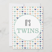 Es ist Twins Modern Geometric Twins Baby Dusche Einladung (Vorderseite)