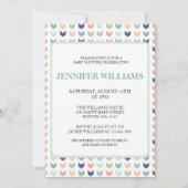 Es ist Twins Modern Geometric Twins Baby Dusche Einladung (Rückseite)