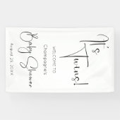 Es ist Twins Modern Script Baby Shower Banner (Horizontal)