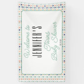 Es ist Twins Modern Twins Baby Dusche Willkommen Banner (Vertikal)