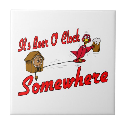 Es ist Uhr des Bier-O irgendwo Fliese (Vorderseite)