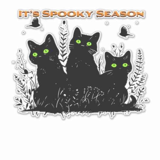 Es ist unheimliche Jahreszeit schwarze Katzen Klas Aufkleber (Vorderseite)