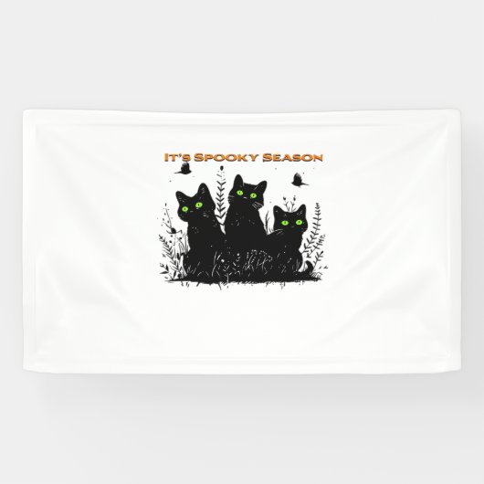 Es ist unheimliche Jahreszeit schwarze Katzen Klas Banner (Horizontal)