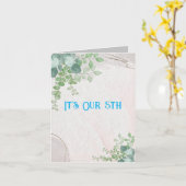 "es ist unser 5." Hochzeitstag Karte (Gelbe Blume)