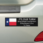 Es ist unsere Drehung, Texas-Autoaufkleber Autoaufkleber (Auf Auto)
