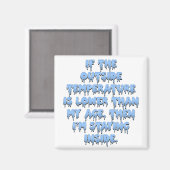 Es ist viel zu kalt, um nach draußen zu gehen magnet (Vorderseite/Rückseite)