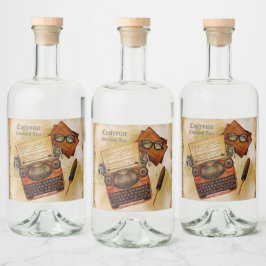 Es ist Vintag geschrieben Alkoholflaschenetikett