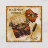 Es ist Vintag geschrieben Quadratische Visitenkarte (Vorderseite)