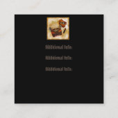 Es ist Vintag geschrieben Quadratische Visitenkarte (Rückseite)