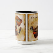 Es ist Vintag geschrieben Zweifarbige Tasse (Mittel)