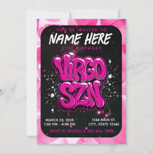 Es ist Virgo-Saison Zodiac Geburtstagseinladung Einladung