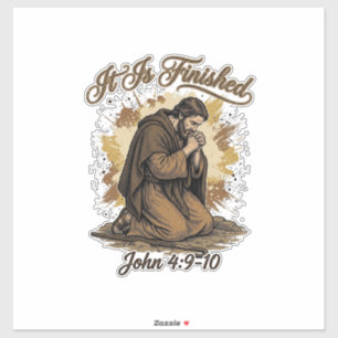 Es ist vollbracht Bibelvers Vintage Christliches T Aufkleber