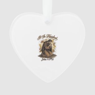 Es ist vollbracht Bibelvers Vintage Christliches T Ornament