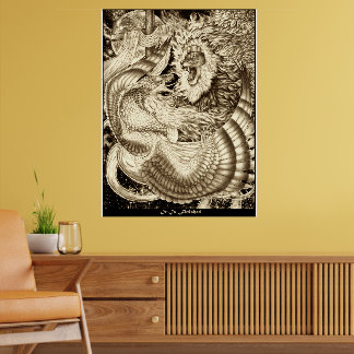 ES IST VOLLENDET - Löwe von Juda Vs. Geflügelte Sc Poster